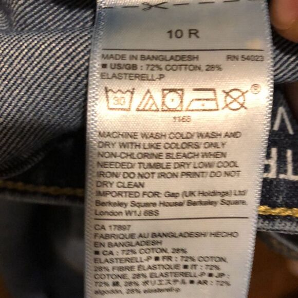 GAP Women’s Medium Wash REAL STRAIGHT Denim Low Rise Jeans Sz 10 - Picture 8 of 8